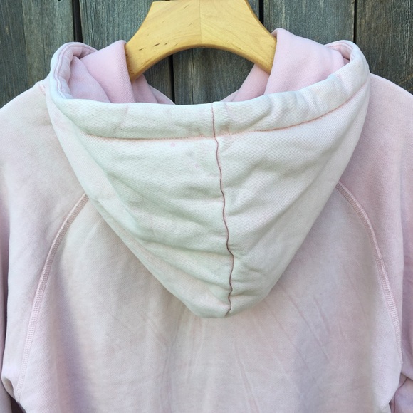 NWT Hudson Jeans Live In Hoodie Sweatshirt Rose Pink Quartz Mineral L - Picture 10 of 16